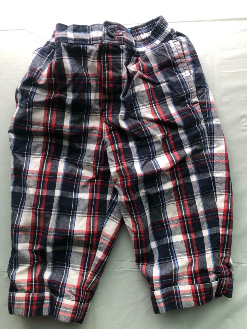 12-Months Children's Place Plaid Pants, Red/Blue/Black; UBG; Ready to ship!